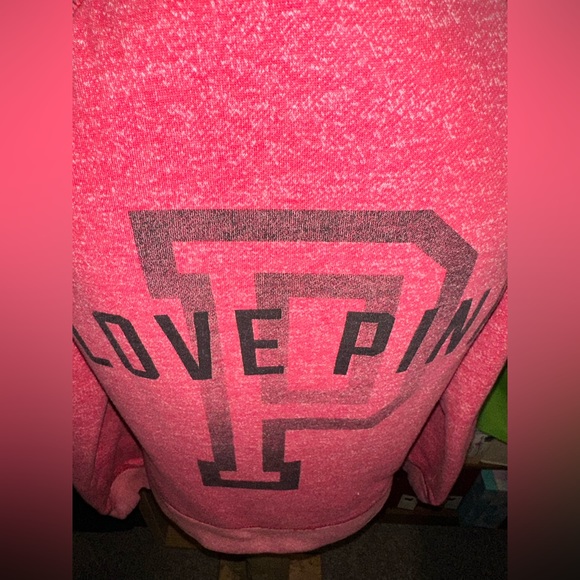 ♥️❤️VINTAGE VICTORIA SECRET FULL ZIP HOODIE-washed red - Picture 8 of 12